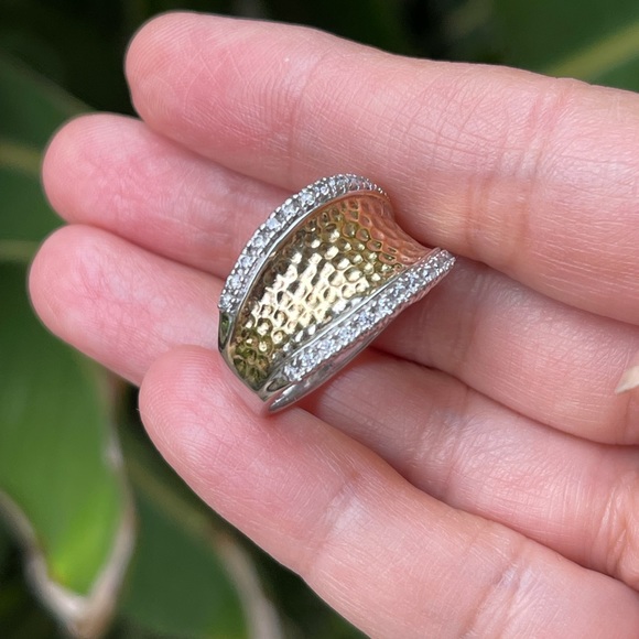 Joseph Esposito cz gold plated solid sterling ring - Picture 6 of 8